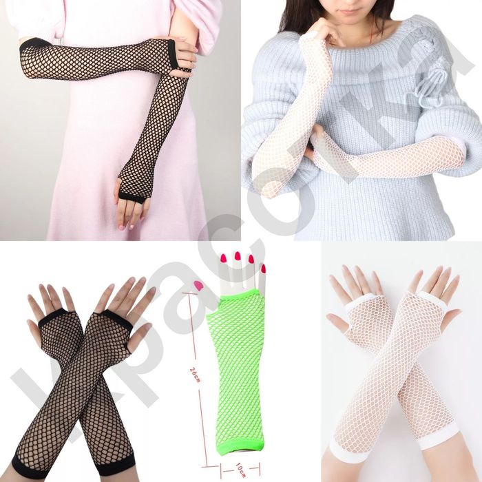 Женские перчатки сетка / подвязка на ногу