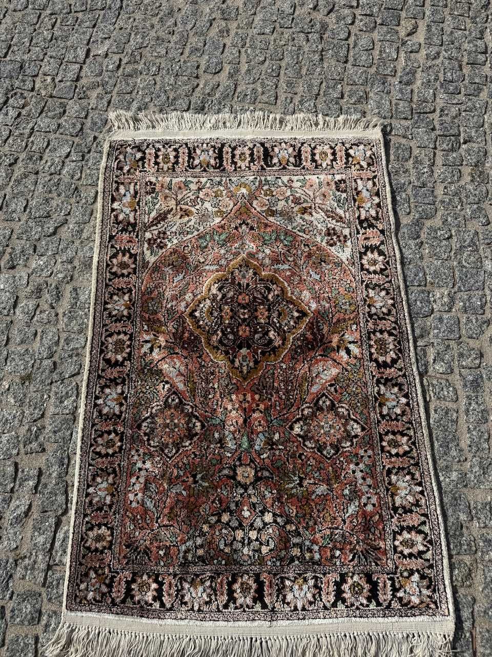 Jedwabny dywan perski r.tkany Ghoum Ghom 140x80 galeria 7 tyś