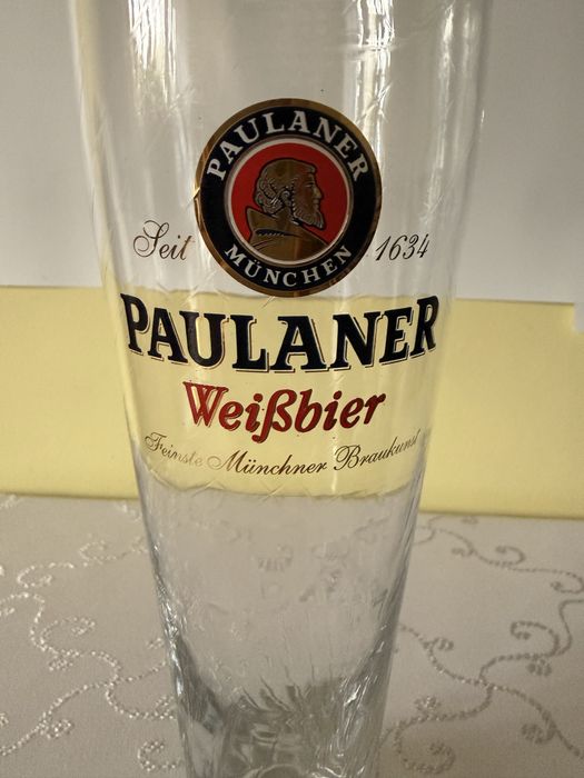Szklanka Kufel Paulaner Weißbier 0.5l Duża Kolekcjonerska Vintage