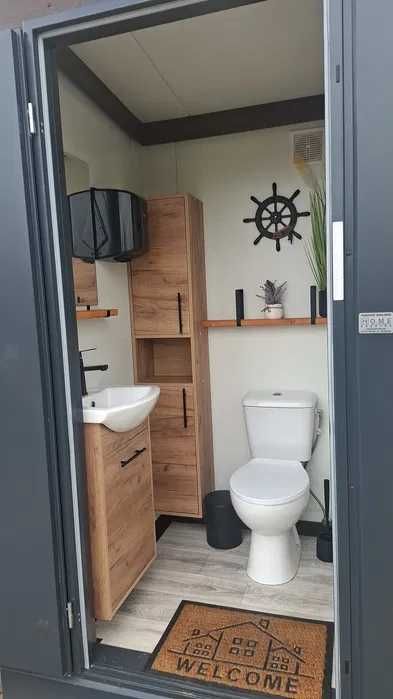 Kontener pawilon sanitarny, toaleta, łazienka mobilna ogrodowa wc