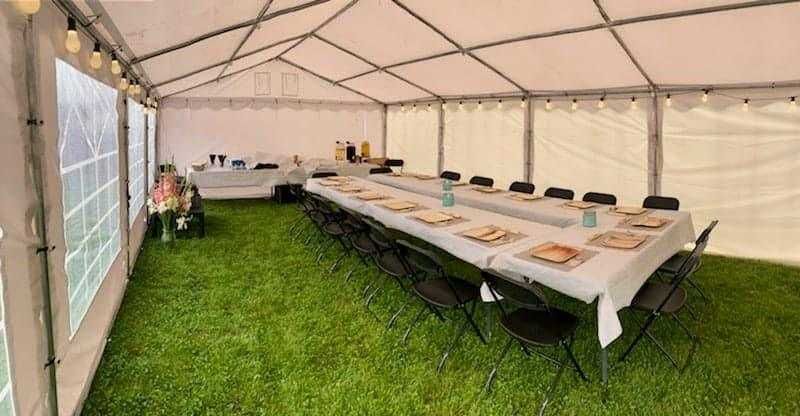 Namioty hale eventowe stoły krzesła