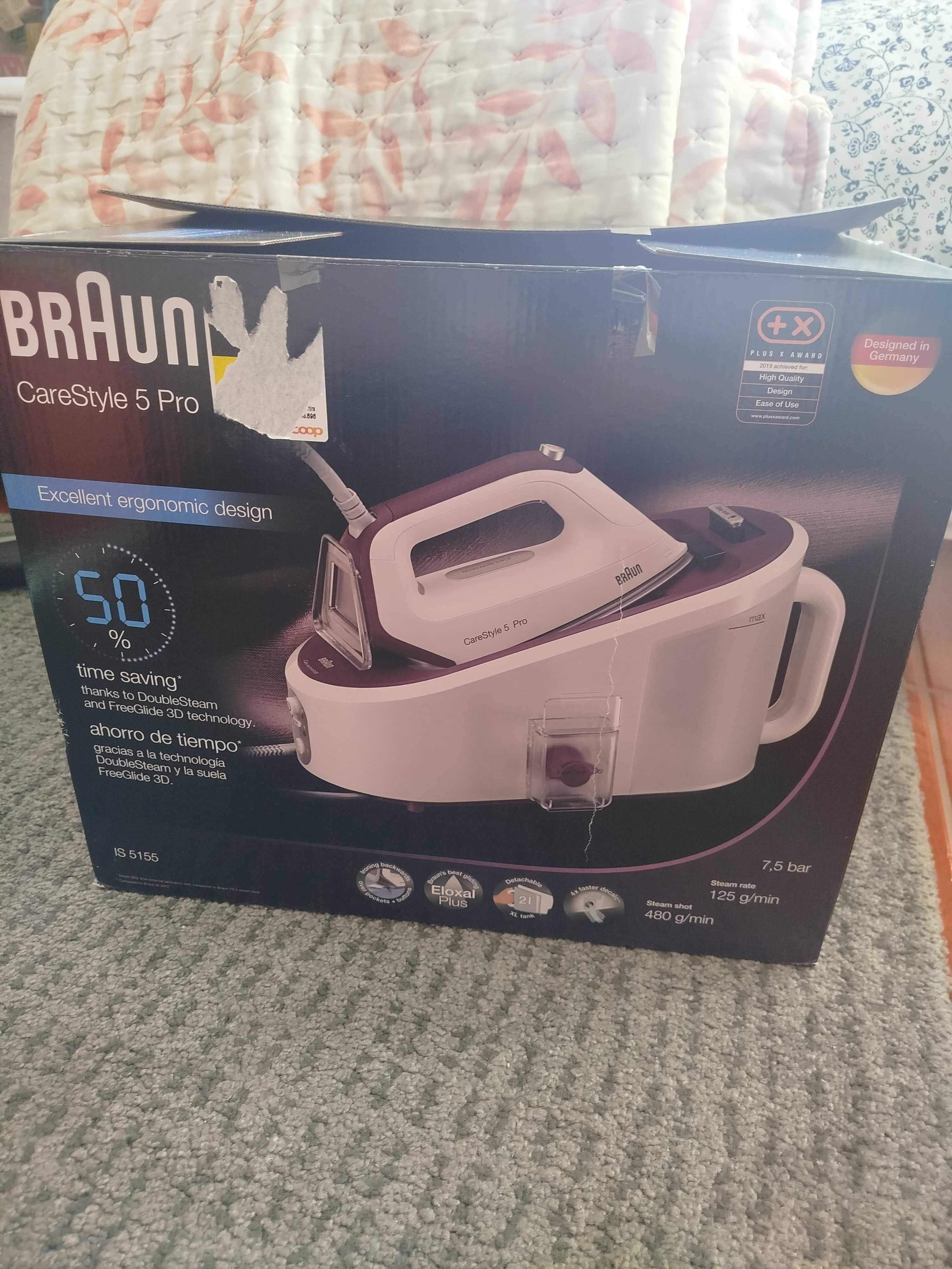 Ferro de engomar com caldeira Braun NOVO