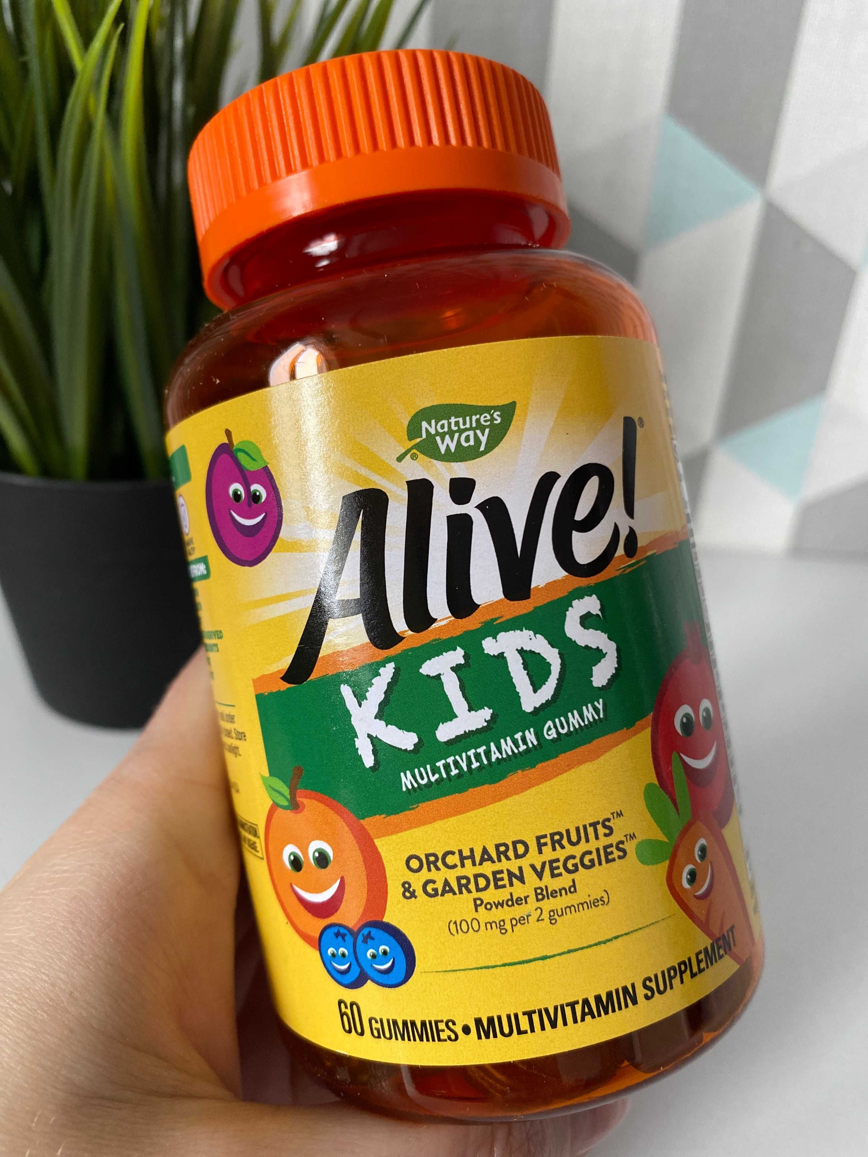 Детские витамины, Alive!, омега-3,мультивитамины, Animal Parade,iherb