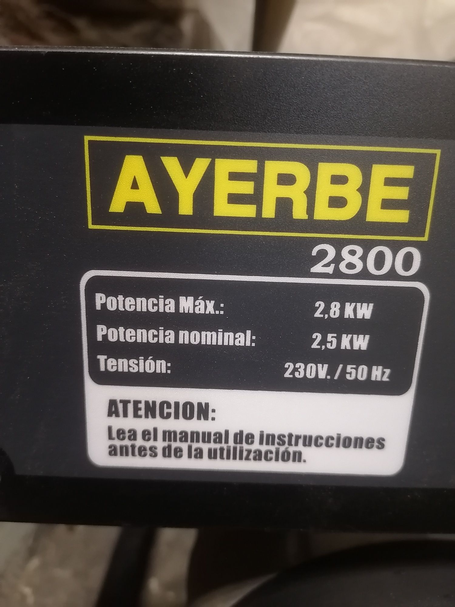 Генератор AYERBE 2800 Іспанія