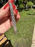 16,5 ct 5 мм тенисный браслет с бриллиантами муассанитами серебрянный
