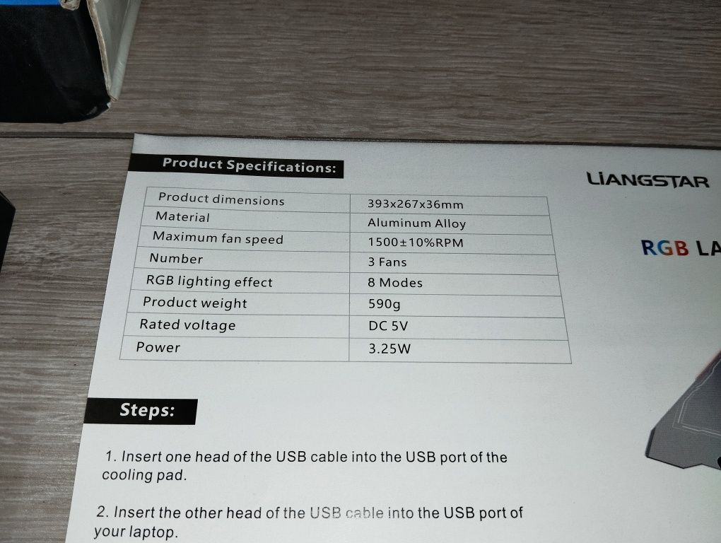 Podstawka pod laptopa RGB