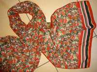 VIYELLA made in Italy nowy kolorowy w kwiaty szal szalik apaszka