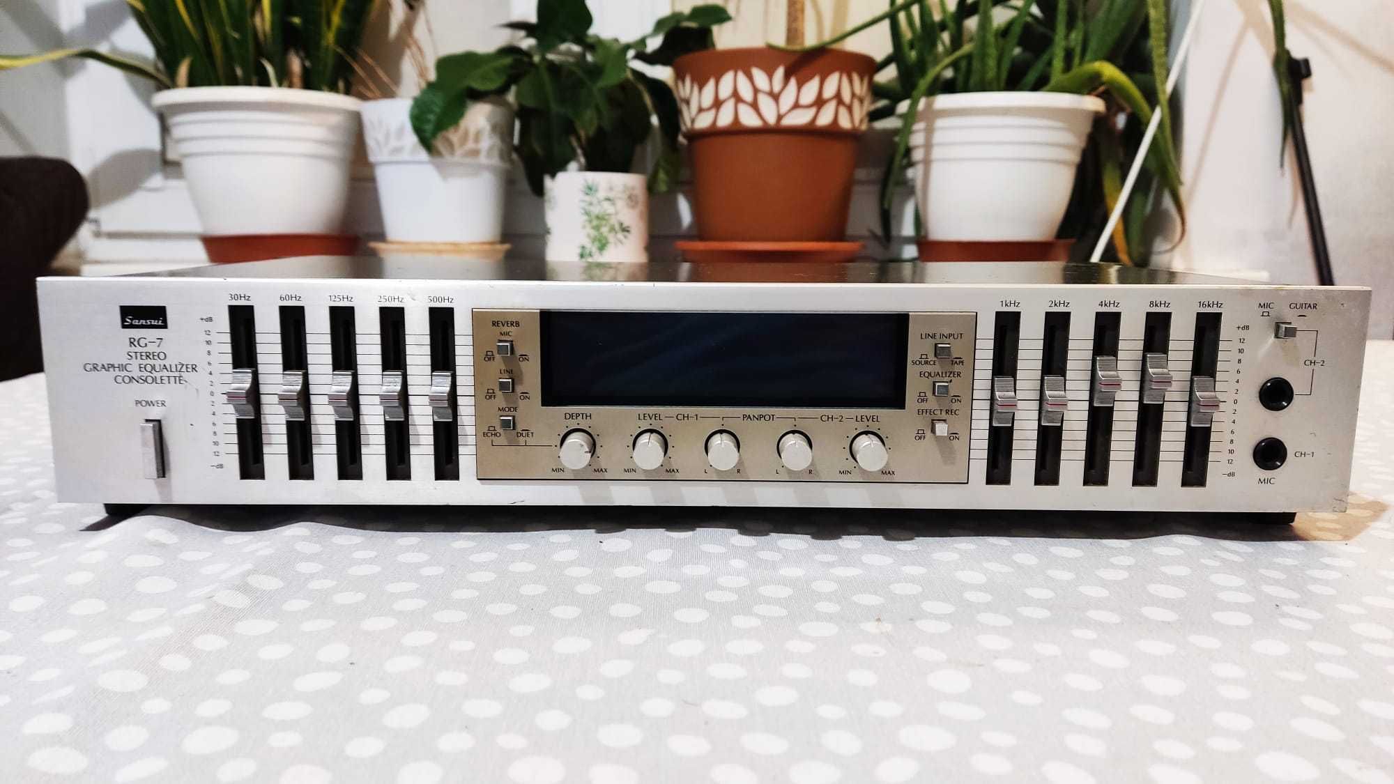 Sansui RG-7 Korektor Graficzny Stereo Graphic Equalizer Consolette