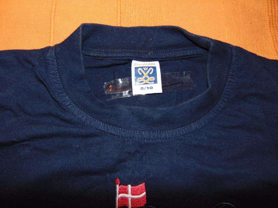 Calções Kangoroo Preto Veludo + T'shirt Danmark Azul 8/10 anos