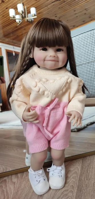 Кукла реборн 3д 55см reborn 3d лялька винил силикон анатомическая