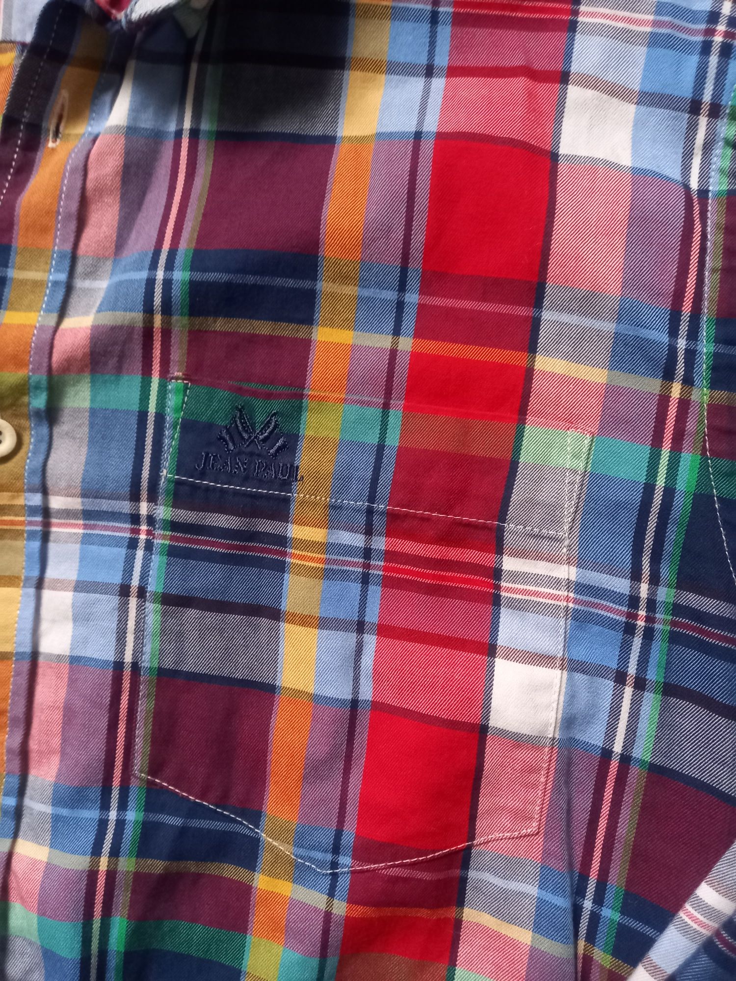 Koszula męska kratka Jean Paul roz M roz 38 bawełna