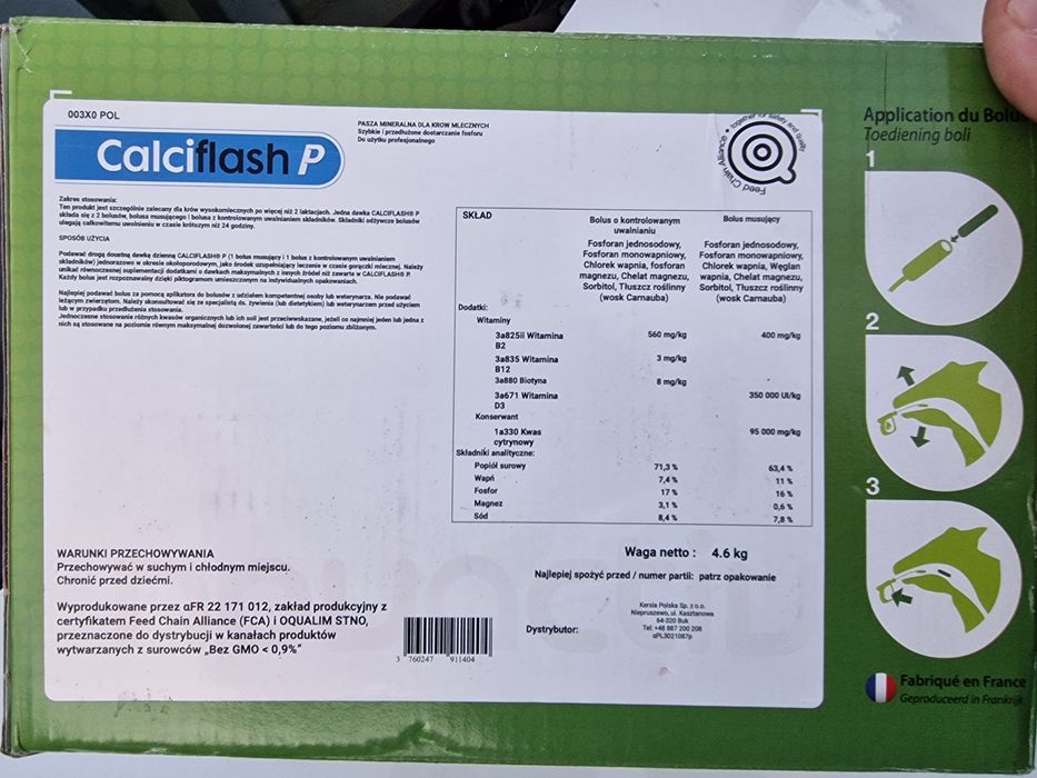 Bolus wapno Calcium, fosfor, bolus Fertil rozrodowy, Kersia okazja