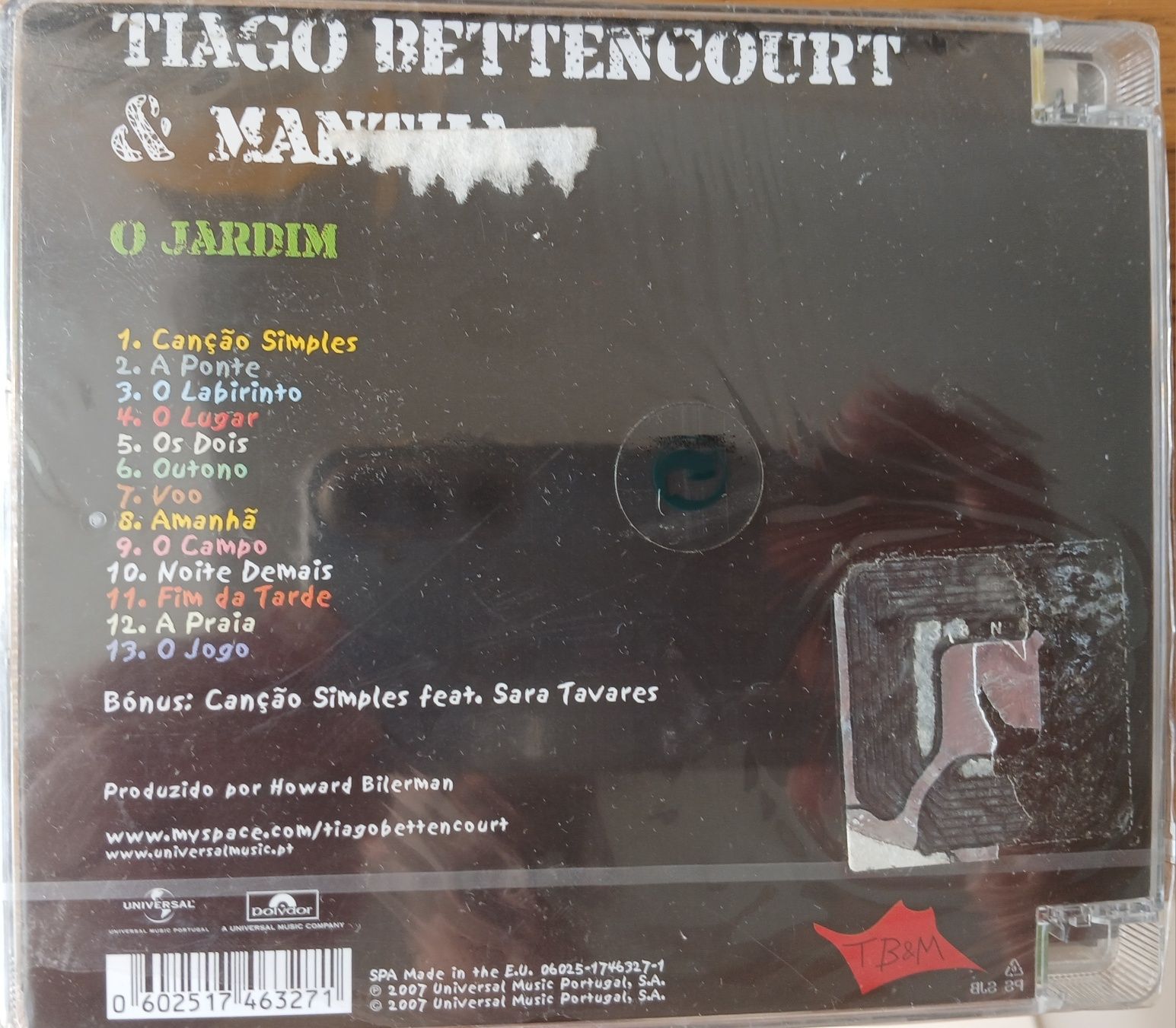 CD Tiago Bettencourt - O Jardim [EMBALADO]