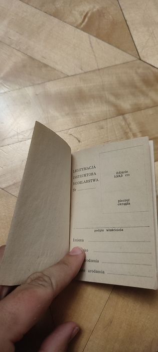 Legitymacja Instruktora Modelarstwa LOK