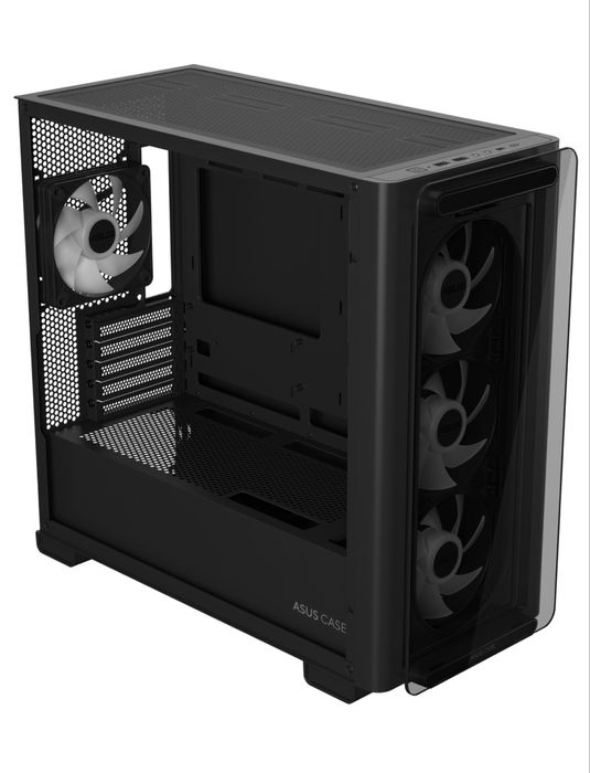 Корпус ASUS A23 PLUS Black з RGB підсвіткою та скляною панеллю