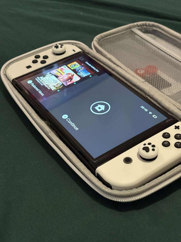 Nintendo Switch Oled Bogaty Zestaw, Etui, analogi, case, stacja TV
