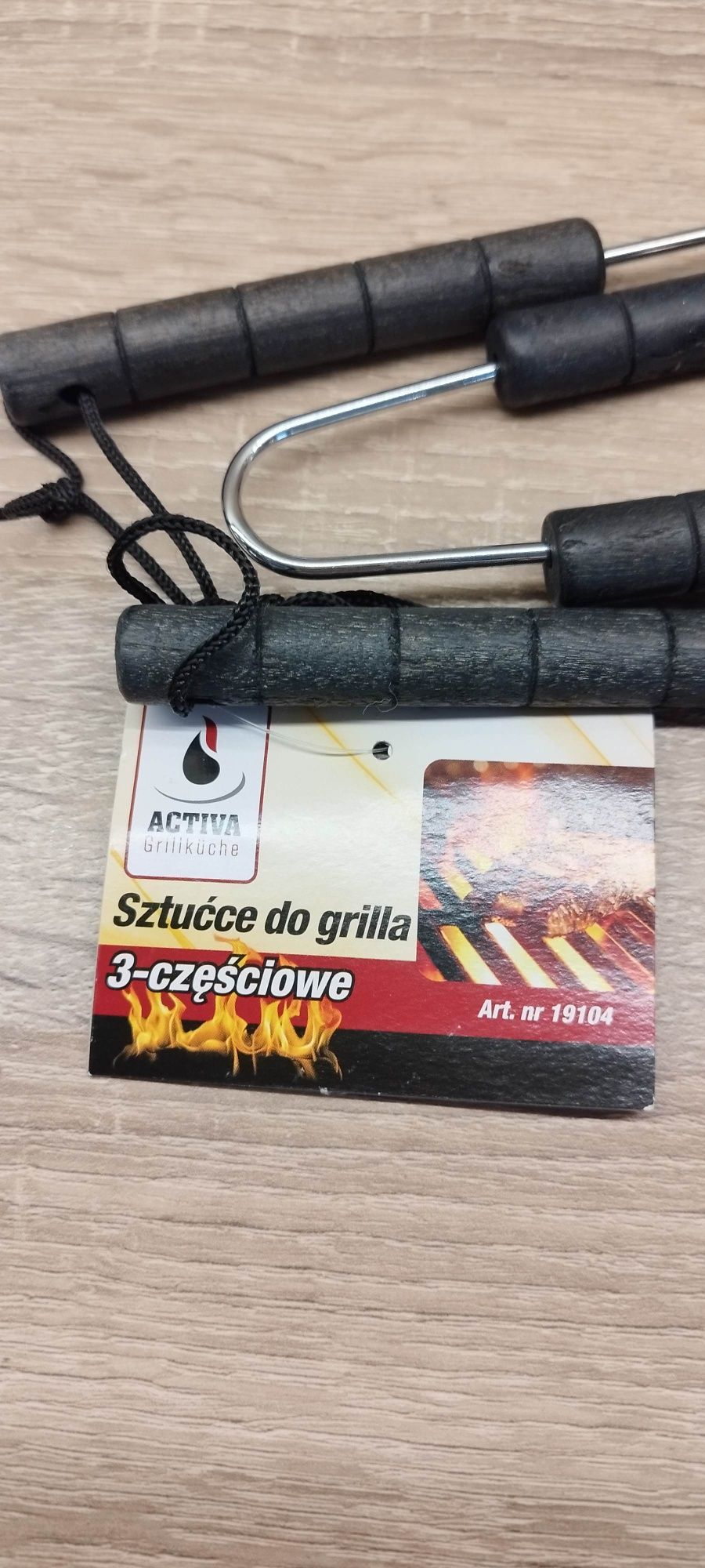 Sztućce do grilla grill 3 szt. szczypce łopatka widelec