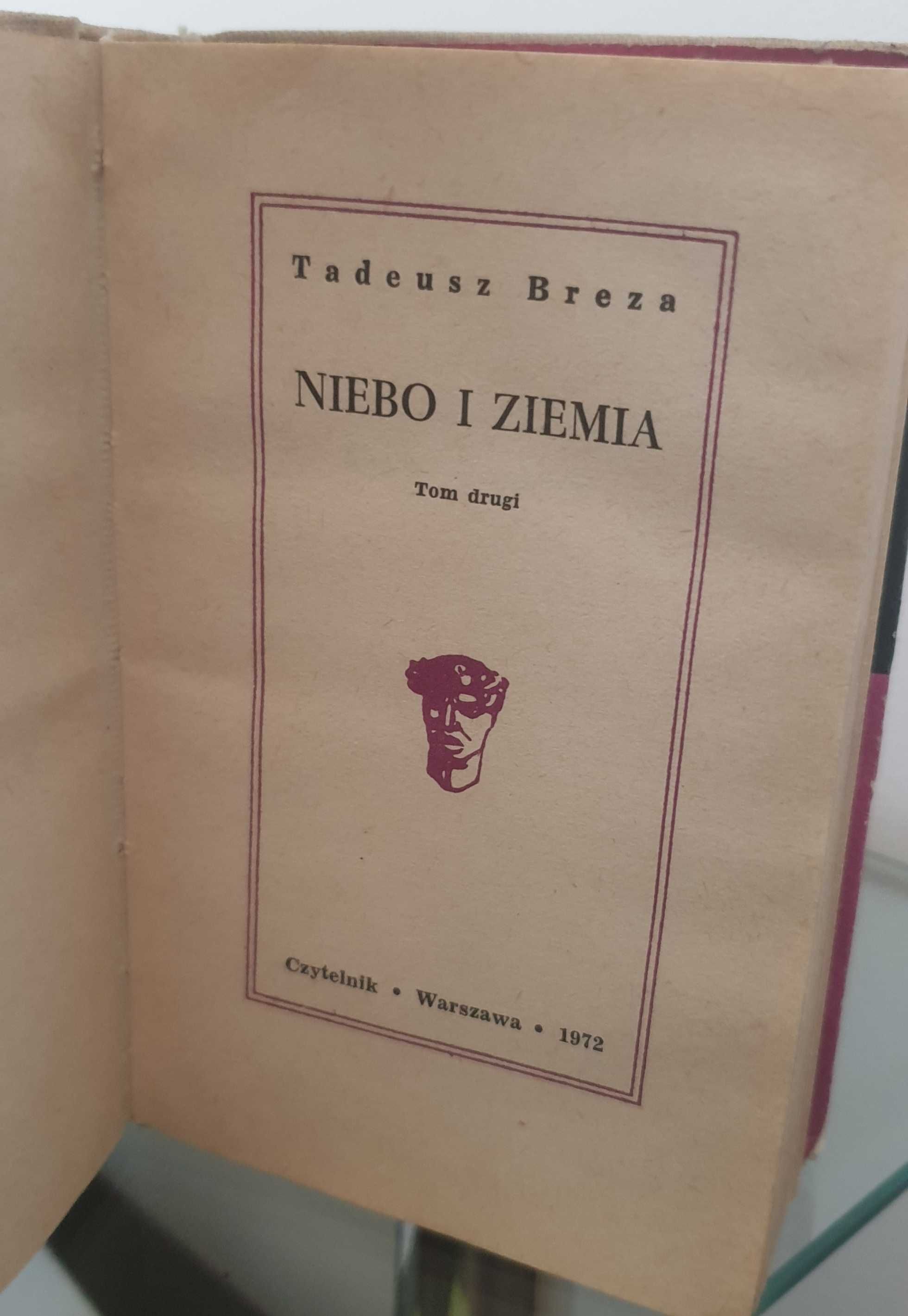 Książka Tadeusz Breza Niebo i Ziemia Tom 2 1972