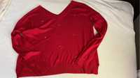 sweter  bluzka orgynalna LJU JO kolor czerwony