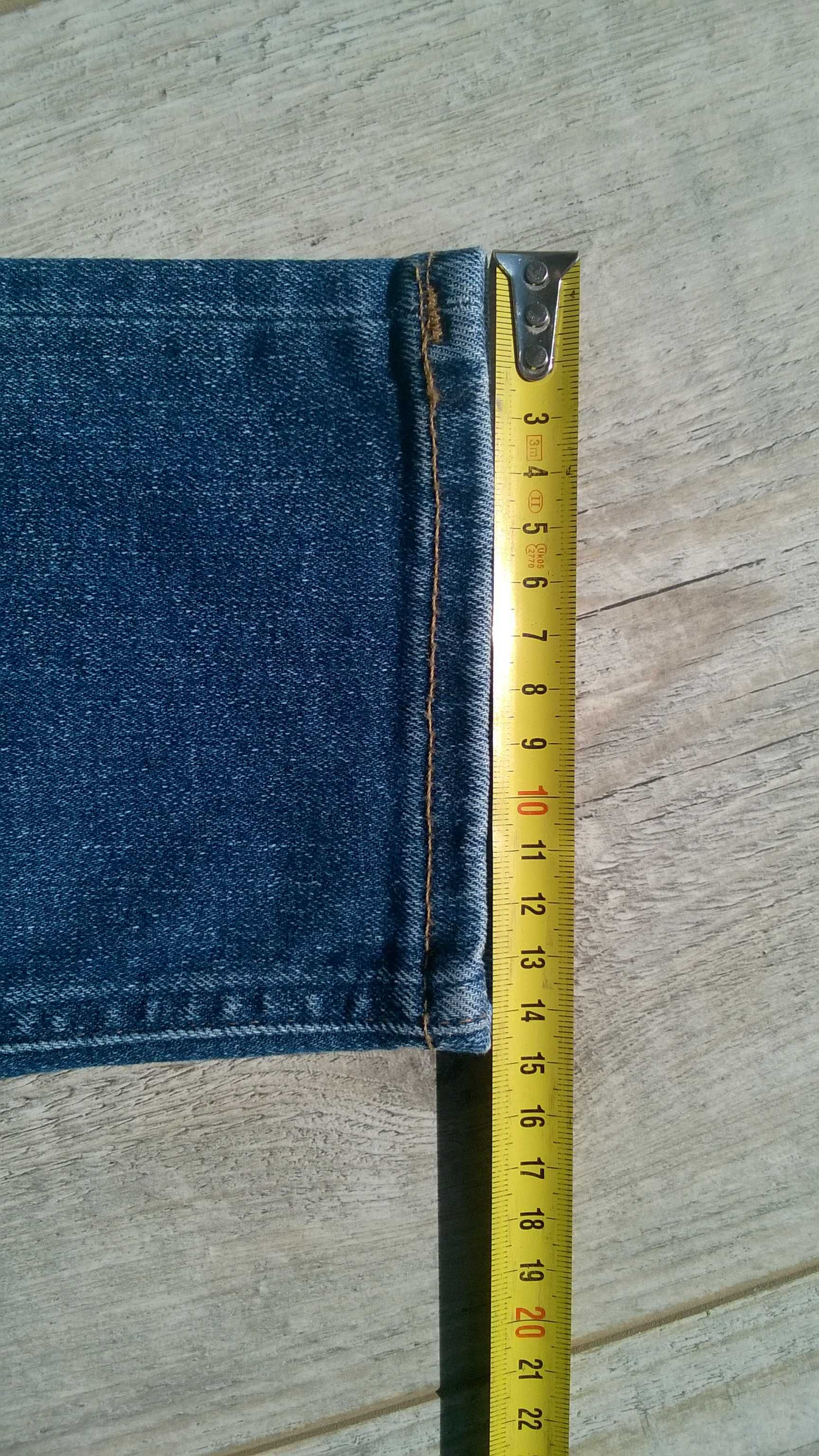 Spodnie jeans Lee  rurki 32/32 niebieskie