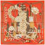 Apaszka artysta Pierre Marie marki Hermes 90 X 90 cm.