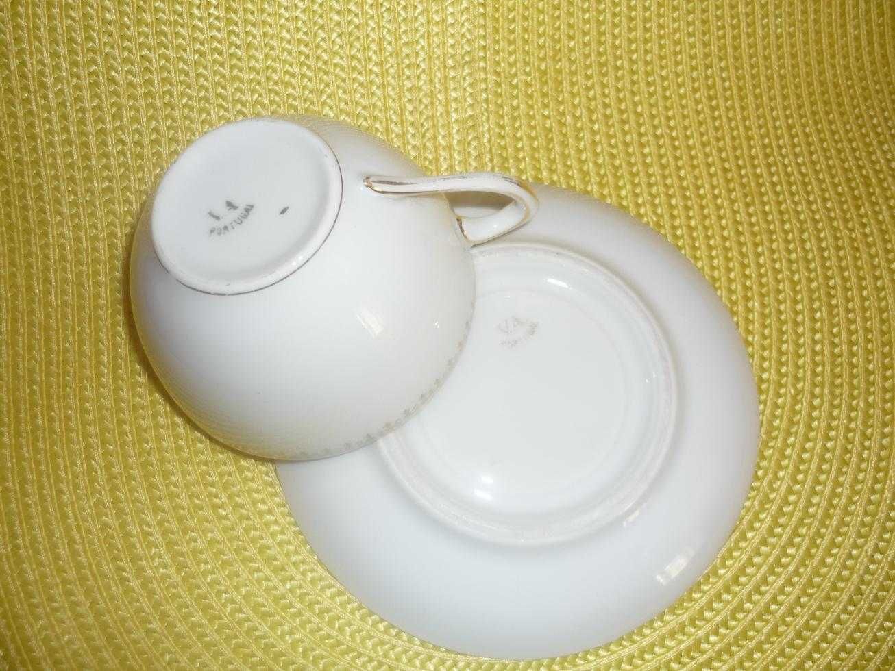 Chávena chá e pires porcelana Vista Alegre 2 modelos ver descrição