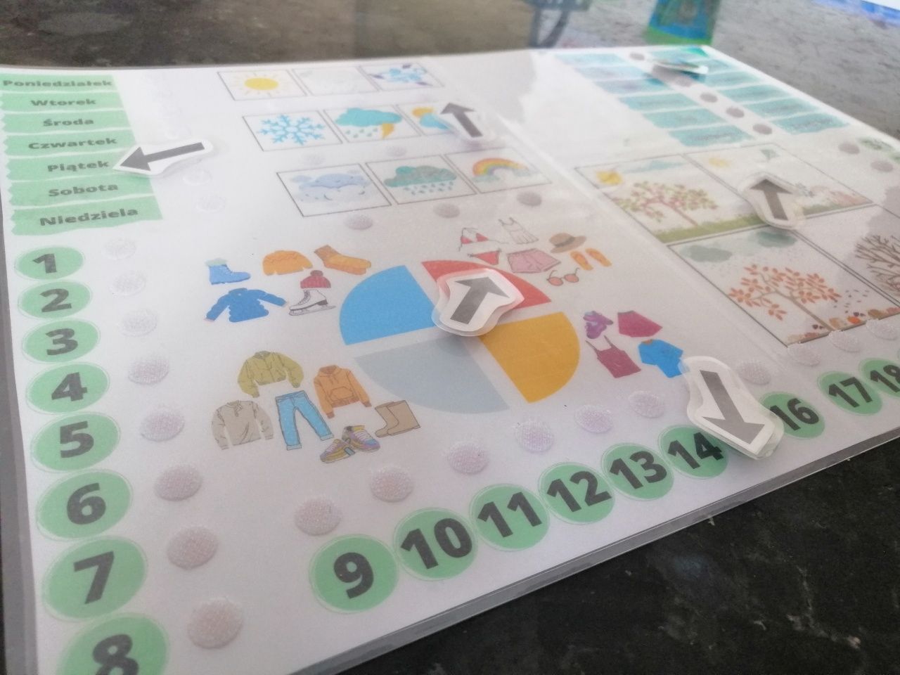 Kalendarz dla dziecka A3 rzepy montessori