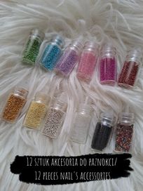 Kolorowe koraliki | Kuleczki do Paznokci | Akcesoria do Manicure | 12