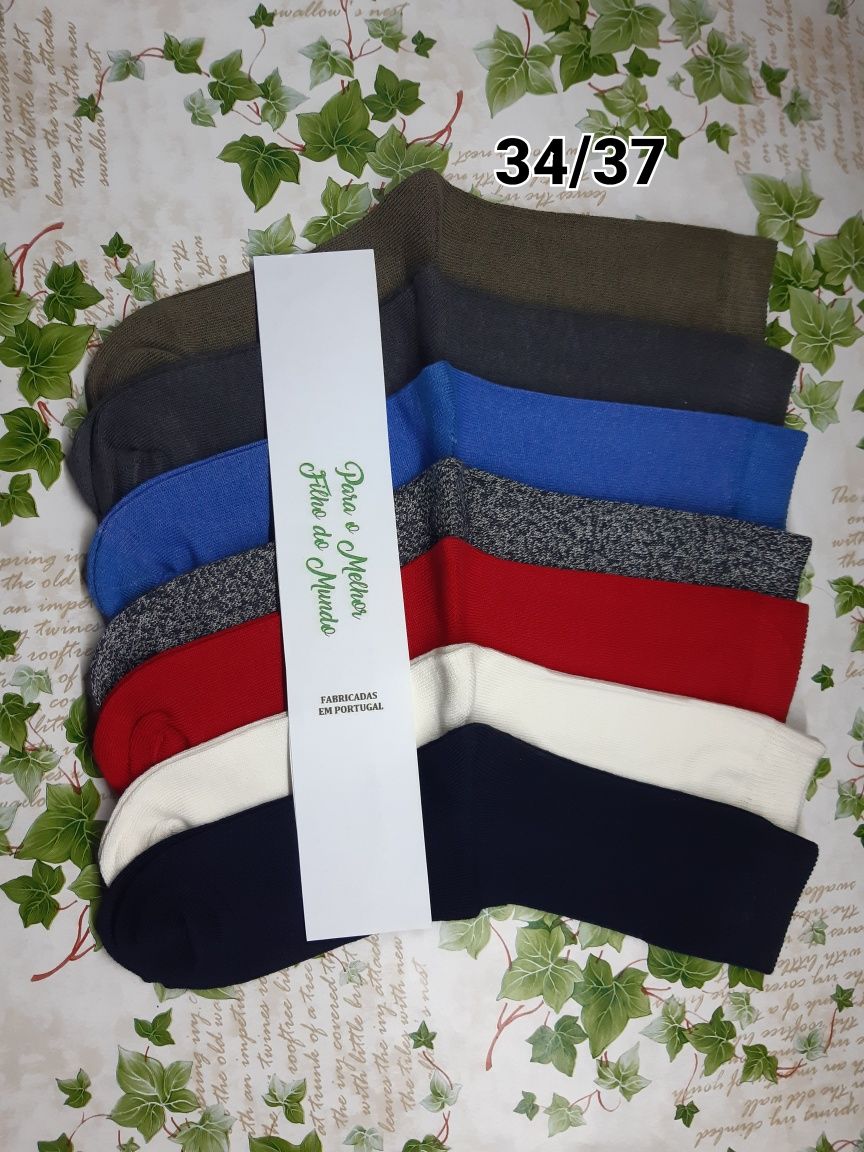 7 pares de meias tamanho 34/37 em algodão bom
