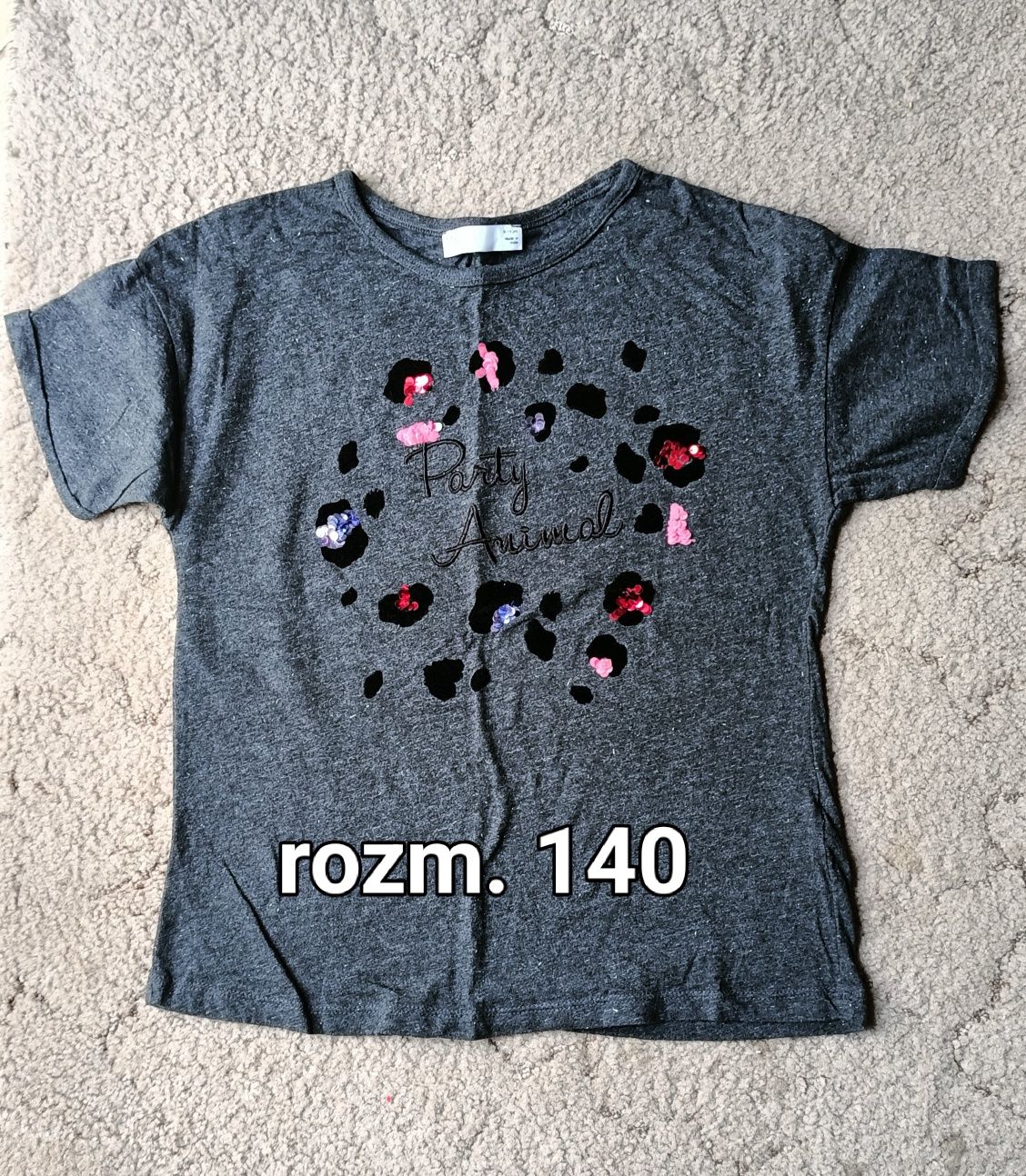 Grafitowy t-shirt koszulka Marks & Spencer rozm. 140