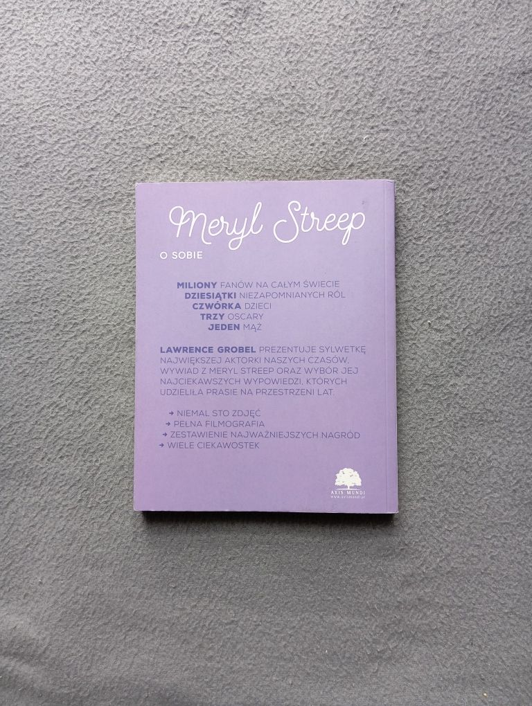 Książka O sobie Meryl Streep i Lawrence Grobel