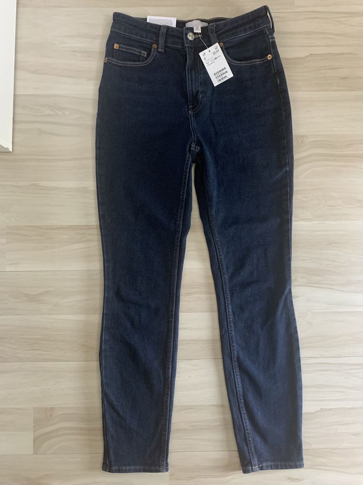 Jeansy Skinny High waist H&M r.38 -Nowe