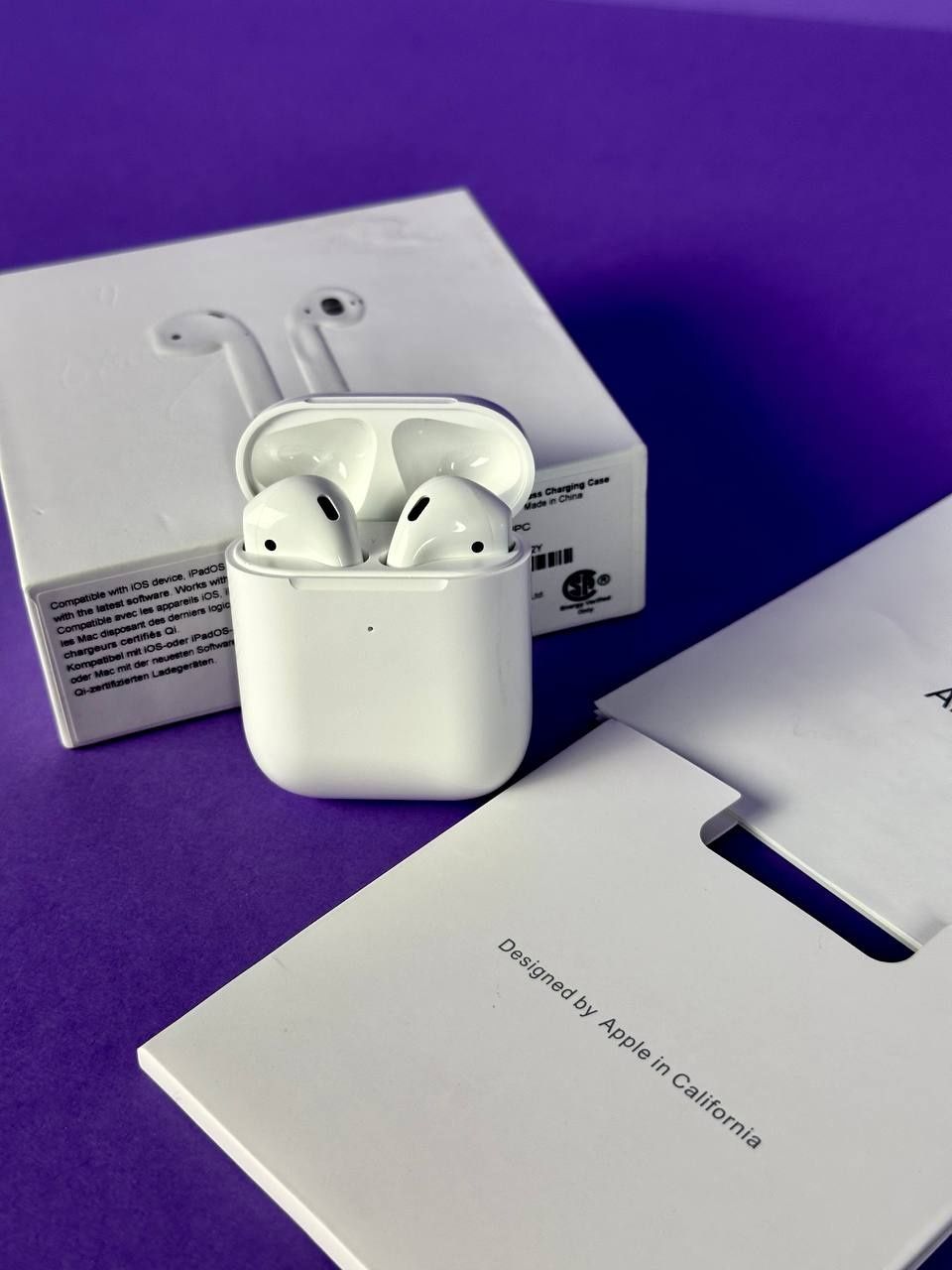 AirPods 2 Беспроводные блютуз наушники Аирподс 2 1:1 ЛЮКС