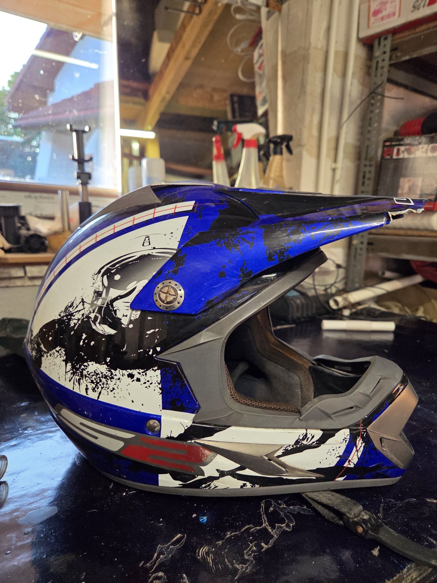 Kask LS2 MX433 QUAKE Rozmiar S enduro gogle SCOTT