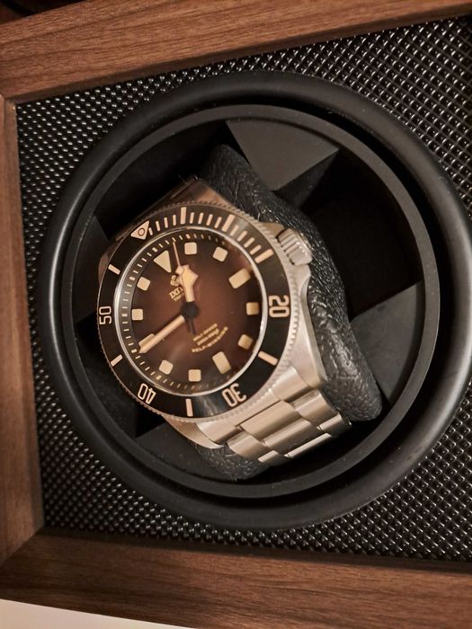 Relógio diver automático IxDao titânio mostrador fumado 40mm novo