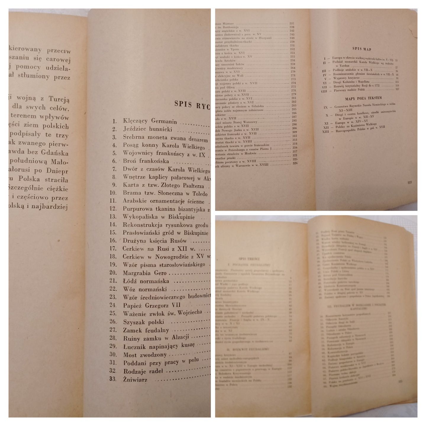 Podręcznik historii dla klasy IX z 1950 r. EPOKA FEUDALIZMU, historia