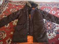 Куртка Аляска, новая, зимняя, теплая, качество, шоколадно-оранжевая
