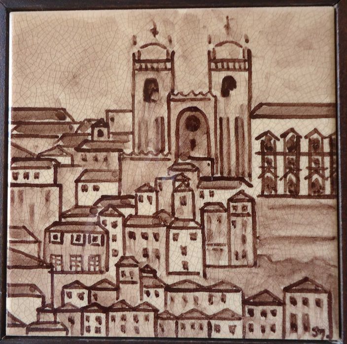 Diversos azulejos pintados à mão  (Beatrice Bulteau e outros)