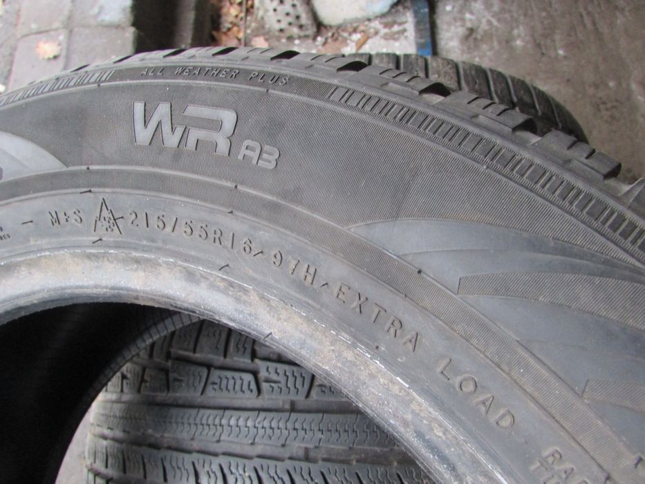 215/55/r16 шини зимові Nokian  WR A3 2шт.