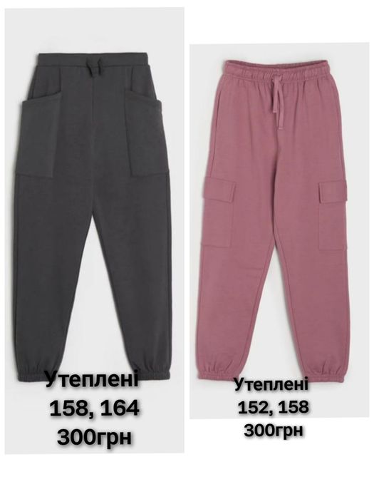 Утеплені спортивні штани джогери sinsay на флісі