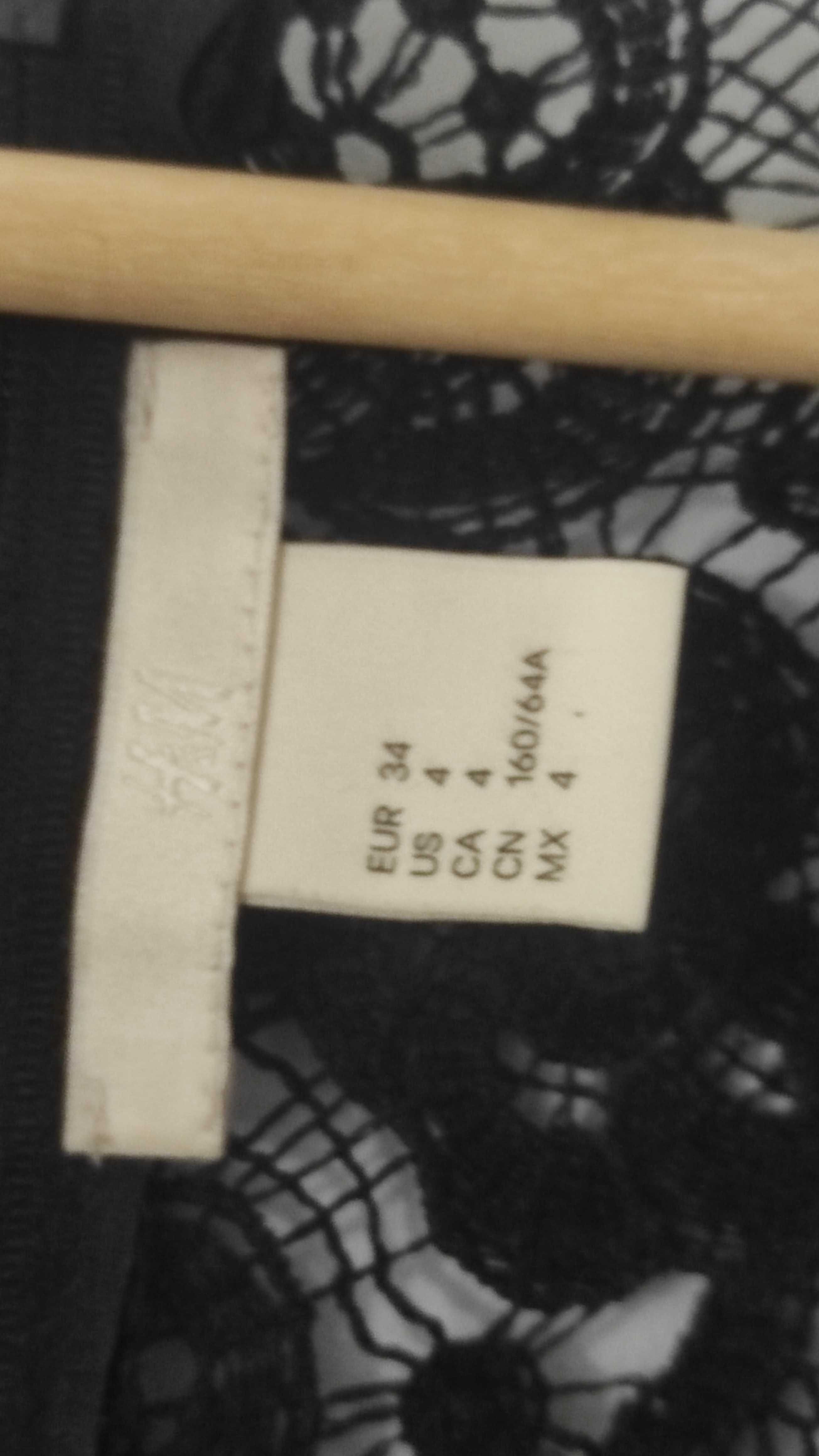 H&M czarny koronkowy kombinezon