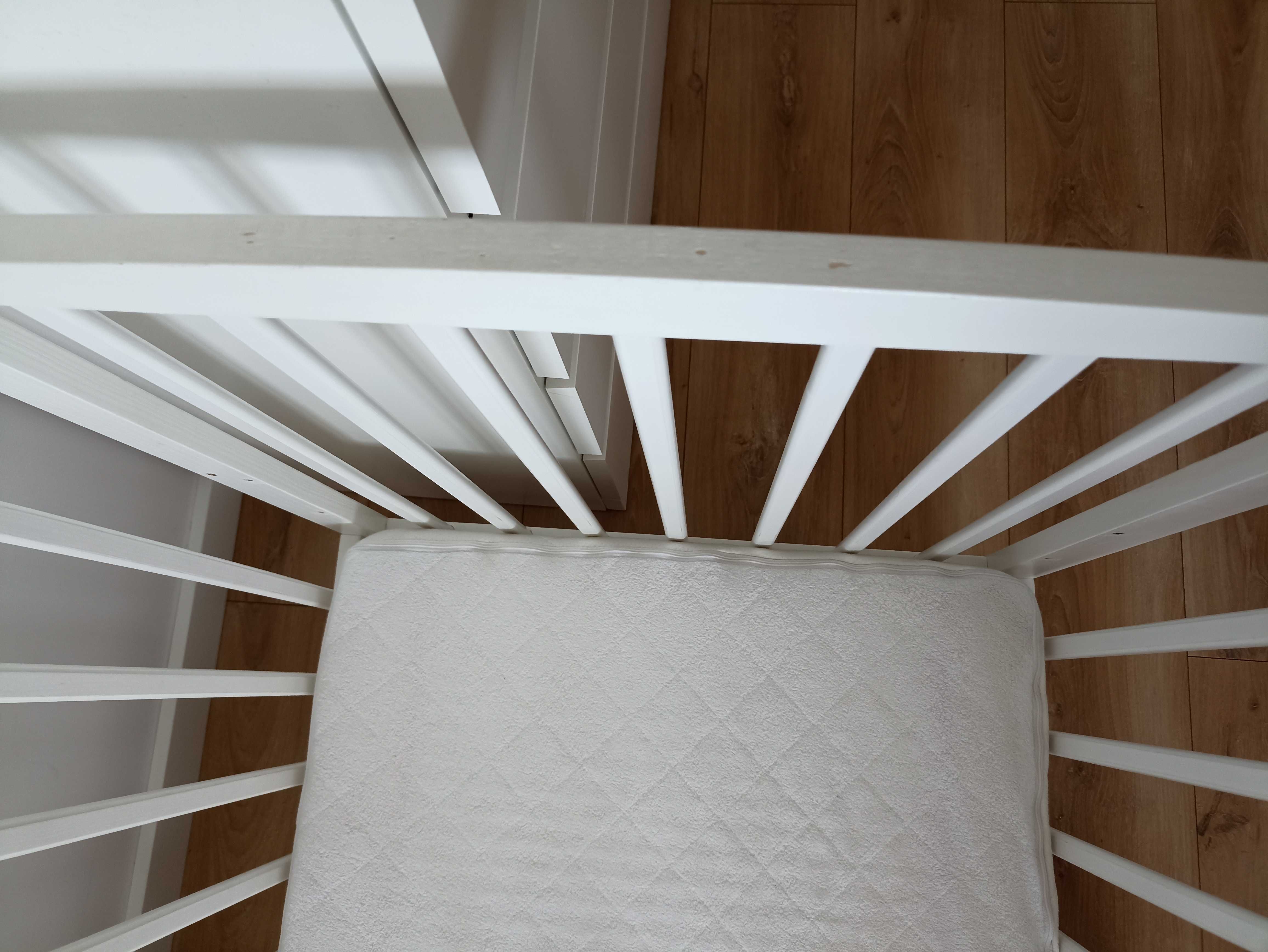 Drewniane łóżeczko z materacem matexbaby dual dwustronnym Polecam
