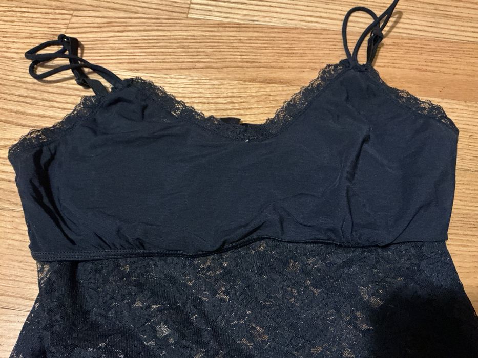 Черная кружевная маечка размер XS/S