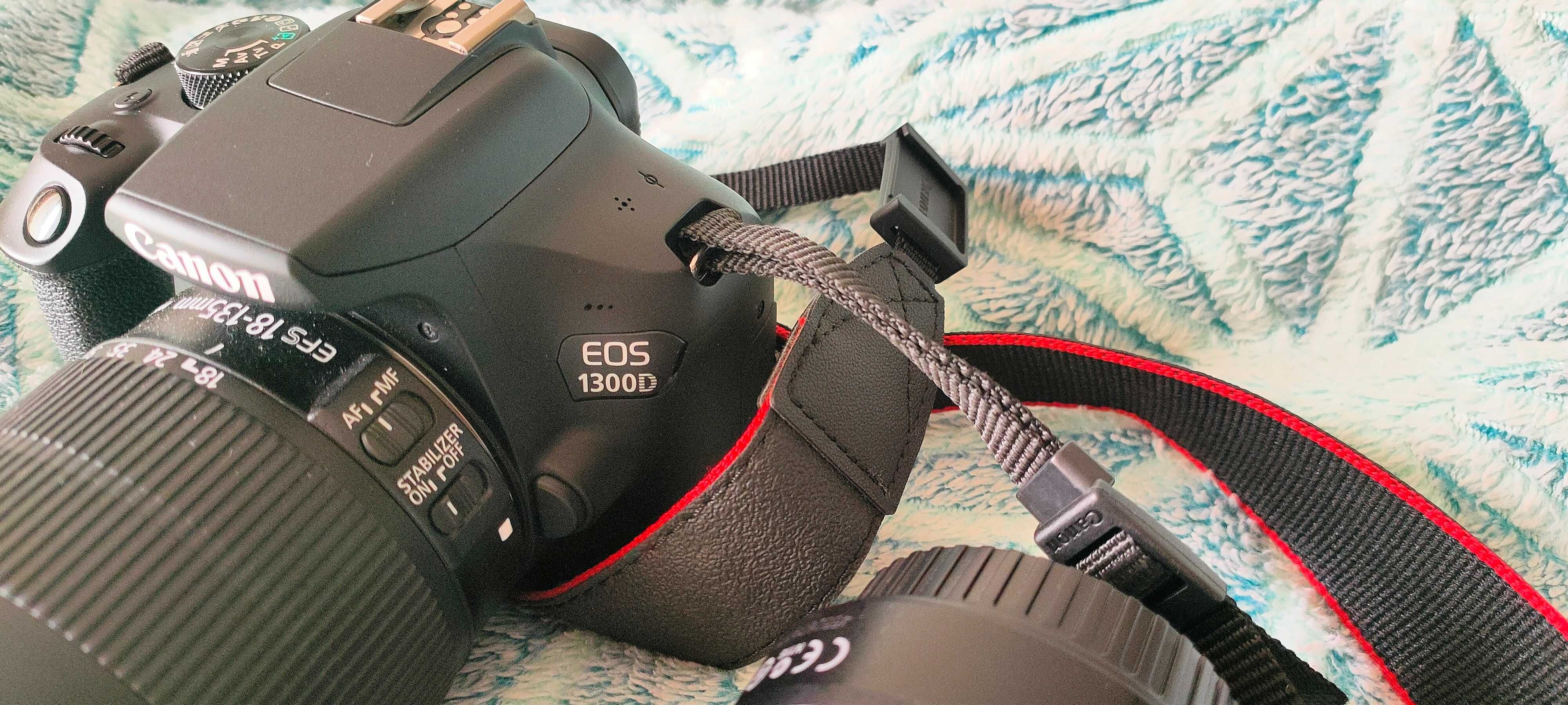 Camara fotográfica Canon EOS 1300D com duas objectivas como nova