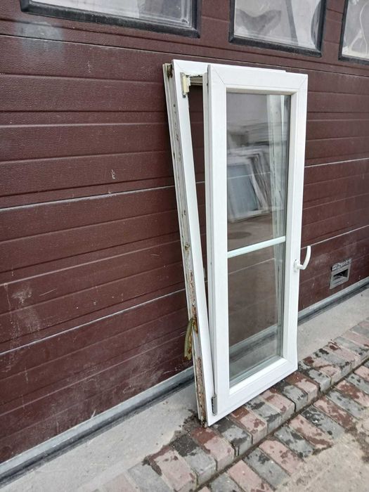 Okno ze szprosem 65x152 białe wąskie dzielone okna DOWÓZ CAŁY KRAJ