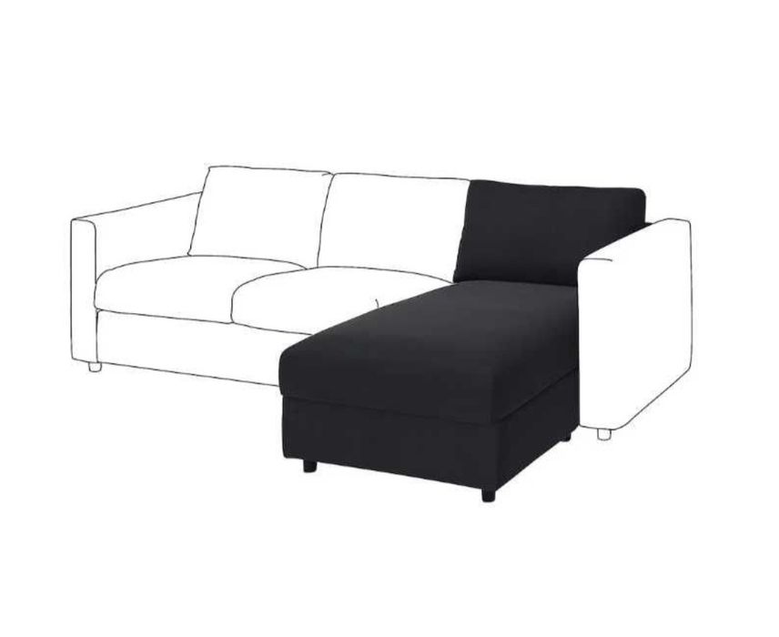 VIMLE Pokrycie sekcji szezlonga, Saxemara czarnoniebieski