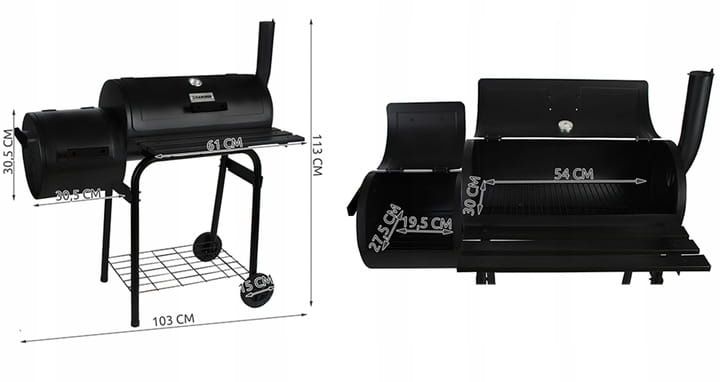 Grill Wędzarnia G5165 3w1 Ogrodowy Węgiel BBQ RUSZT Kiełbasa Żeberka