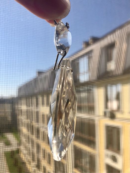 Хрустальные подвески Чехия для лютры . Хрустальные кристалы. Висюльки.