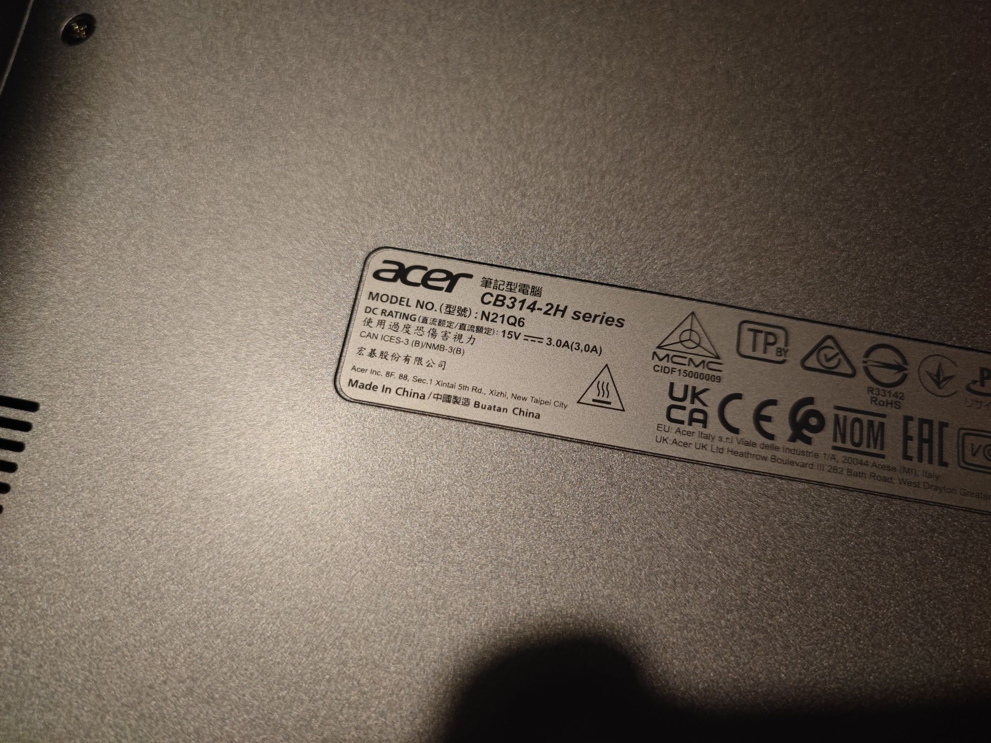 Laptop Chromebook Acer 314 (Cb314 2h K0SM) Nowy