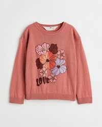 H&M sweter w kwiaty r.98/104
